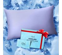 Ice Cooling Pillowcase for Hot Sleepers, Instantly Cool, Stays Cold All Night, Softer Than Silk Pillow Cases, Pillow Covers with Invisible Zipper, Gift for Men & Women - Standard Size, Purple (1 Pack)
