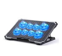 ICE COOREL Laptop Cooling Pad with 8 Cooling Fans, Cooling Pad for Laptop Fan 13-15.6 Inch, Laptop Cooler Stand with 6 Height Adjustable, Notebook Cooler Pad with Two USB Port [2025 Version]