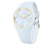 Ice Cosmos Crystal & Clear Sky Blue Silicone Strap Watch