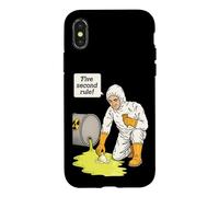 Ice Cream 5 Second Rule Vintage Retro Radioactive Lab Nerd Case for iPhone X/XS