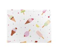 Ice Cream,500 Pieces Puzzles for Adults-Wooden Jigsaw Puzzle for Adults Elderly