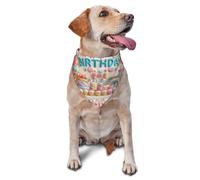 Ice Cream And Lollipops Printed Graphic Pet Triangle Scarf For Dogs & Cats, Adjustable Cute Pet Bandana For & Photo Shoots