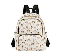 Ice Cream and Rainbows Backpack Women Ladies Handbag Shoulder Bag Casual Daypack Gift for College Work Medium