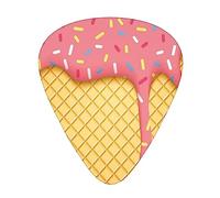 Ice Cream And Waffle Pattern Guitar Pick 12 Picks Fashion Personalized Bass Pick Durable Electric Guitar Plectrums Instrument Accessories