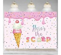 Ice Cream Backdrop Sweet Girls Summer Birthday Party Decorations Pink Donut Ice Cream Truck Photography Background Banner Photo 300x200cm