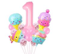 Ice Cream Balloons Number 1 Balloons 40 Inch, Sweet One Birthday Party Decorations, 1 Balloon Number for Candy Birthday Party Decorations