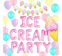 Ice Cream Bar Supplies Decorations Sign Ice Cream Birthday Decoration Sundae Funday Decoration for Summer Birthday Party Supplies Baby Shower Classroom