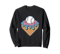 Ice Cream Baseball Waffle Dripping Ballpark Diamond Sweatshirt
