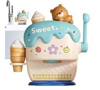 Ice Cream Bath Toy - Interactive Bubble Machine, Educational Water Play Toy with Realistic Design, Fun Bubble Making Bath Activity for Kids Home Daycare Preschool Party Use 9.06x4.33x9.06inch