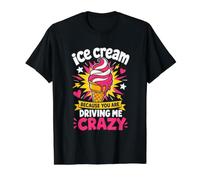 Ice Cream Because You are Driving Me Crazy Value Graphic T-Shirt, Men, Black, S