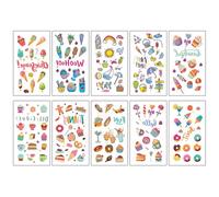 Ice Cream Birthday Party Temporary Tattoos for Kids Dessert Fake Tattoo Stickers Kids Birthday Party Favors Decor Supplies 10Pcs Fake Tattoos