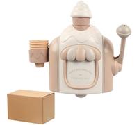 Ice Cream Bubble Bath Toy, Cute Bubble Pretend Cake Play Set with Rich Foam,Bath Bubbl-e Machine for Toddlers 3-4 Years, with Powerful Suction Not Fall for Boys Girls (Khaki with box)