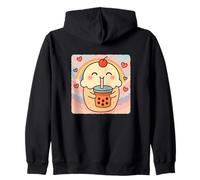 Ice Cream Bubble Tea Lover Cute Anime Kawaii Rainbow Zip Hoodie