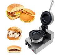 Ice Cream Burger Maker, Hamburger Waffle Maker Sandwich Press Filling Machine UFO Burger Maker 50°C - 300°C Temperature Control Dual sided Heating 0-5 Minutes Time Setting For Commercial Home Use