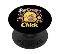 Ice Cream Chicken Ice Cream Chick PopSockets Adhesive PopGrip