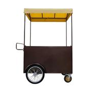 Ice Cream Cold Drink Vending Cart, Multifunctional Food Cart with Customizable Design for Market Stall and Outdoor Pop-up Events(Bronze)