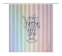 Ice Cream-color-gradient-blue-T-shirt-sweatshirtDurable Heavy Duty Shower Curtain, Thick Polyester, Rustproof Grommets, Weighted Hem - Weighted Shower Curtains, Bath Curtains Shower64.17x70.87Inch(163