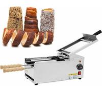 Ice Cream Cone and Cake Roll Maker, 2-Station Baking Oven, 1500W for Chimney Cakes and Bread Rolls, Quick and Easy Dessert Preparation