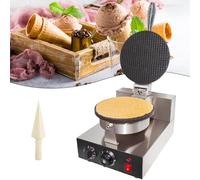 Ice Cream Cone Commercial Electric Maker, 1200W Stainless Steel Machine with Adjustable Temperature for Home and Restaurant Use