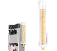 Ice Cream Cone Dispenser Holder, 21’’L x 3’’ Dia Wall Mount Waffle Cone Dispenser Holder, Cake Cone Dispenser Cone Holder Sleeve for Ice Cream Machine