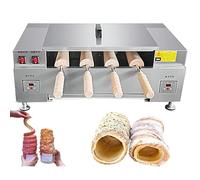 Ice Cream Cone Grill Maker, Commercial Ice Cream Cone Grill Maker, 3000W Chimney Cake Roll Oven with Digital Display, Perfect for Bakeries and Street Food Vendors Knob