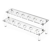 Ice Cream Cone Holder - Acrylic Cone Holder with 12 Holes, 2 Tier Tray for Eskimos Office Dessert Table Kitchen Bakery