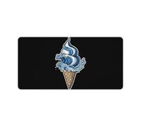 Ice Cream Cone Japanese Hokkaido Wave Non-Slip Mouse Pads Funny Desk Mat Rubber Laptop Writing Mat for Gamer Office Home 30x60cm