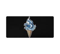 Ice Cream Cone Japanese Hokkaido Wave Non-Slip Mouse Pads Funny Desk Mat Rubber Laptop Writing Mat for Gamer Office Home 40x90cm