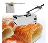 Ice Cream Cone Kurtos Kalacs Machine, 1600W Electric Chimney Cake Maker with Stainless Steel Coil Mould, Temperature Adjustable 50°C-300°C