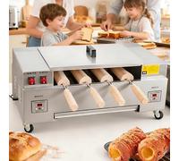 Ice Cream Cone Maker, Commercial Grill for Chimney Cakes, Digital Display, 3000W High Power for Toasting, Cone and Waffle Preparation