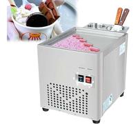 Ice Cream Cone Maker Commercial Rolled Stainless Steel with Compressor and Dual Scrapers, for Crafting and Yogurt Delights