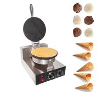 Ice Cream Cone Professional Maker Restaurant, 1200W Commercial Iron Non-Stick Classic Maker Machine, Electric Bowl Baker,Single-110V