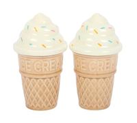 Ice Cream Cone Salt and Pepper Shakers | Quirky Ceramic Tableware | Novelty Gift for Foodies | Summer Picnic Kitchen Decor