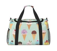 Ice Cream Cones Print Large Capacity Hand Carry Bag for Women Foldable Carry On Tote for Airplane Travel
