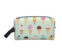 Ice Cream Cones Print Toiletry Bag for Women Travel Toiletry Bag, Spacious Capacity Cosmetic Bag for Men