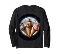 Ice Cream Cones Under The Terrestrial Moon for Taco Lovers Long Sleeve T-Shirt
