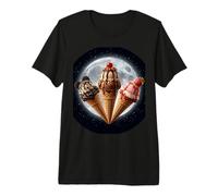 Ice Cream Cones Under The Terrestrial Moon for Taco Lovers Premium T-Shirt