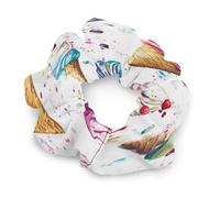 Ice Cream Cones Women's Hair Ties Elastic Scrunchies Silk Like Scrunchy Accessories for Sleep