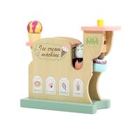 Ice Cream Counter Playset Multi-Purpose Cute Early Educational Reusable Montessori Pretend Play Birthday Gift for 3 4 5 6 Years Old Child