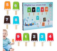 Ice Cream Counting Toy - Ice Cream Learning Item, Toys Learning Number | Early Numbering Skills Reinforcement, Education Related Gift for Boys and Girls
