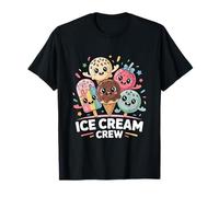 Ice Cream Crew Cute Kawaii Dessert Friends T-Shirt