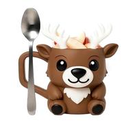 Ice Cream Cup Holder | 3D Printed Cute Reindeer Kitchen Utensils | Christmas Ice Cream Holder Cup - For Children Sweets Cake Desserts Summer Parties Camping Food Drink