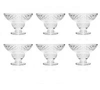 Ice Cream Cups Glass 6 Pieces 110 ml Ice Cream Bowls Luxury Quality 100% Lead-Free Dessert Bowls with Base, Trifle Parfait Ice Cream and Dessert Cups for Fruit Appetizer Ice Cream Glasses Pudding Bowl