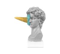 Ice Cream David Statue Ice Cream Smashing David Sculpture | European Modern Simple Bedroom Living Room Entrance Table Decoration Ornaments13.5x8x16cm