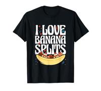Ice Cream Dessert Funny Banana I Love Banana Splits T-Shirt