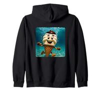 Ice Cream Diving Underwater Ocean Diver Swimming Summer Zip Hoodie