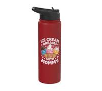Ice Cream Dreams with Mommy. Stainless Steel Insulated Water Bottle