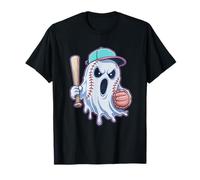 Ice Cream Drip Ghost Graphic Spooky Baseball for Boys Man T-Shirt