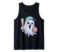 Ice Cream Drip Ghost Graphic Spooky Baseball for Boys Man Tank Top
