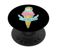 Ice cream Dutch Blue Lovebird I scream Parrot PopSockets Adhesive PopGrip